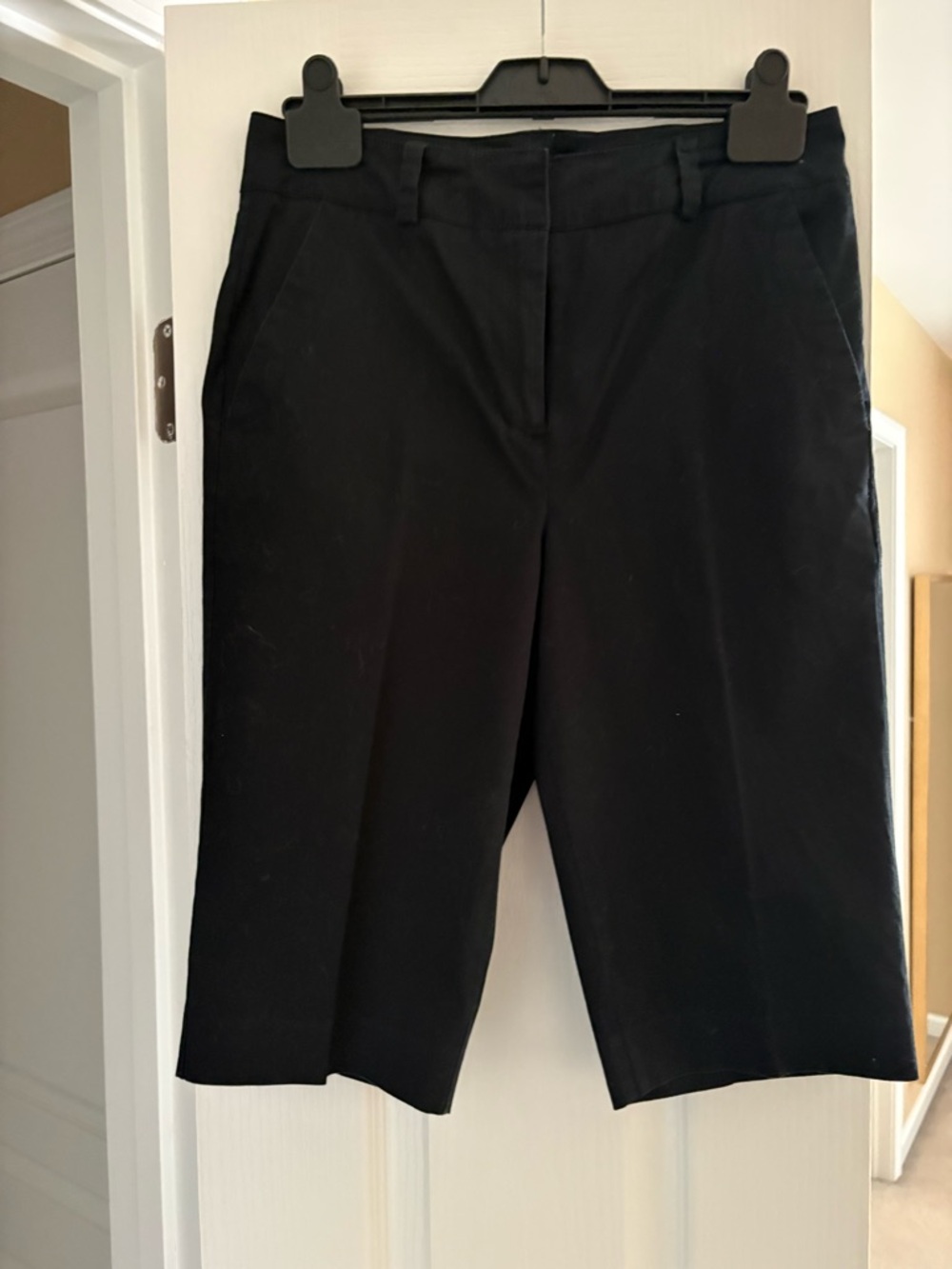 Classic Black Tailored Bermuda Shorts